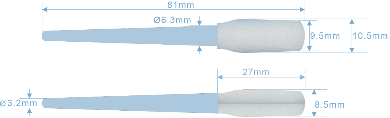 WFS706 Foam Cleanroom Swabs