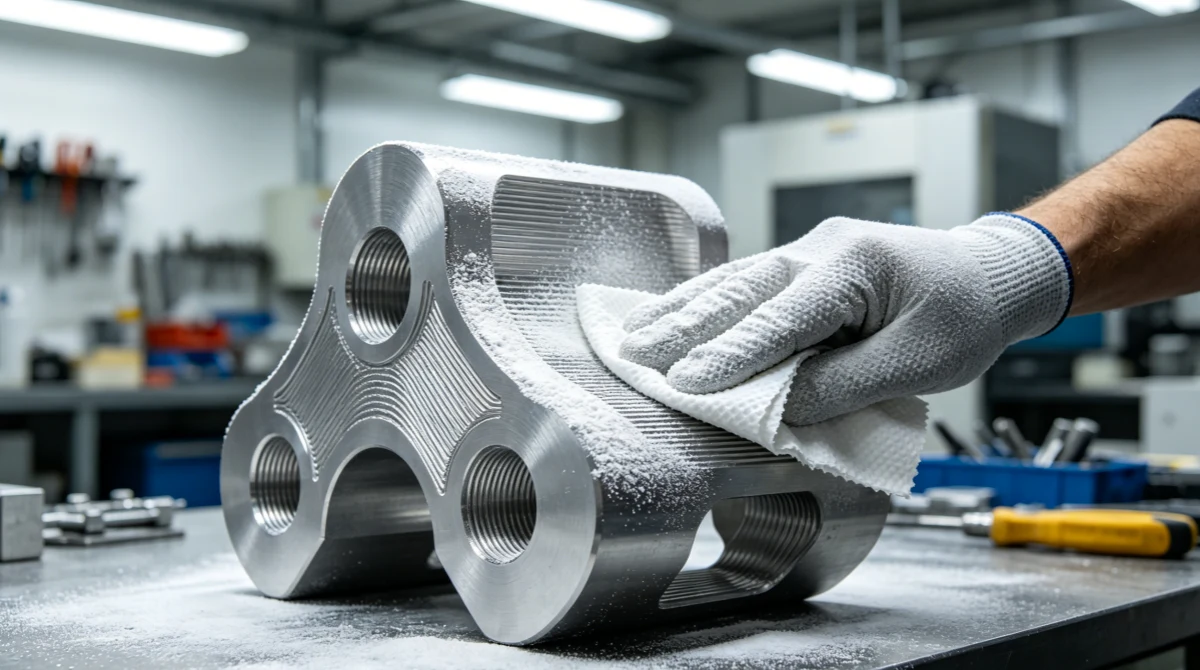 3D printing metal AM post processing surface preparation wipe for coating and bonding