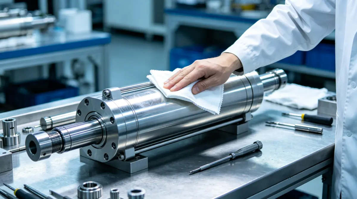 Aerospace precision assembly wiping cloth for hydraulic component surface cleaning and NAS 1638 compliance