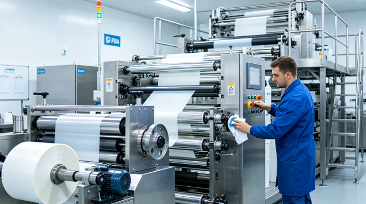 Food packaging printing wipes for FDA compliant flexographic press blanket cleaning