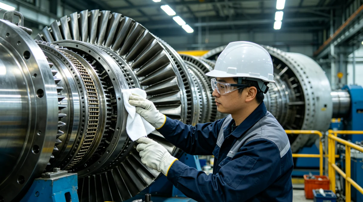 Industrial Wiping Cloths for Power Generation & Gas Turbine Maintenance: FOD Prevention, Wipe Selection, and Outage Consumable Programs