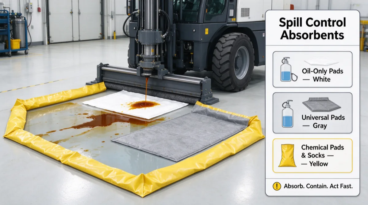 Spill Control Absorbents: Matching Pads and Socks to the Liquid, Not the Panic