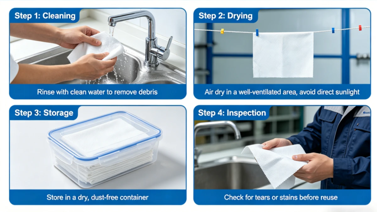 WIPESTAR industrial wiping cloth storage best practices climate-controlled storage organized shelving contamination control