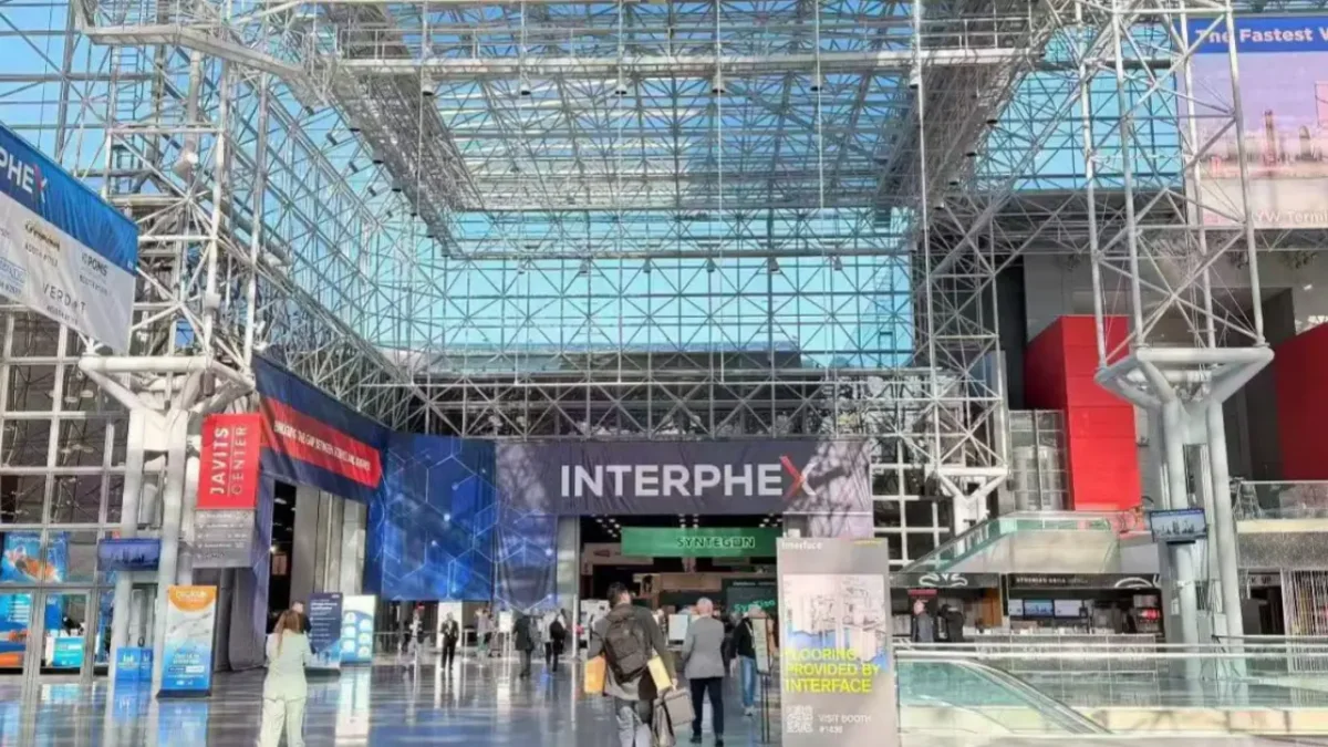 WIPESTAR booth at INTERPHEX 2026 New York Javits Center showcasing sterile cleanroom wipes and pharmaceutical consumables