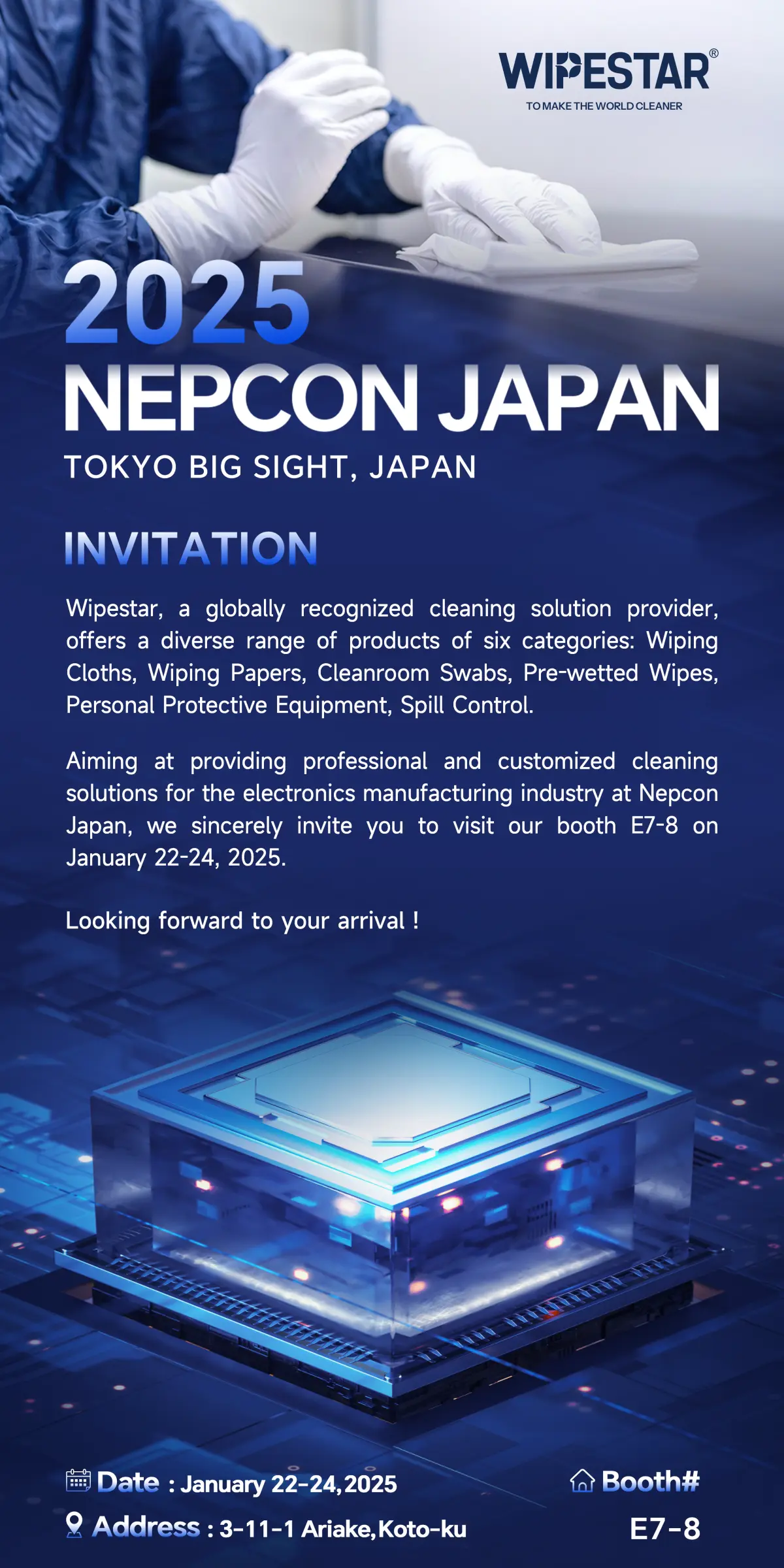 Wipestar to Exhibit at NEPCON JAPAN 2025
