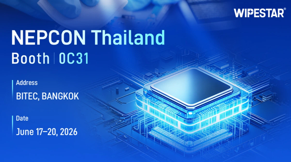 WIPESTAR NEPCON Thailand 2026 exhibition poster booth 0C31 at BITEC Bangkok June 17-20