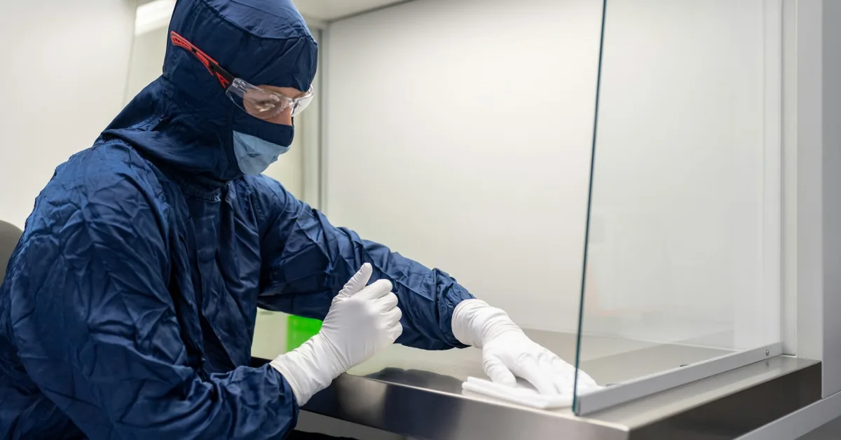 Cleanroom wipers arranged by ISO class — polyester, microfiber, and nonwoven options for semiconductor, pharmaceutical, and precision manufacturing applications