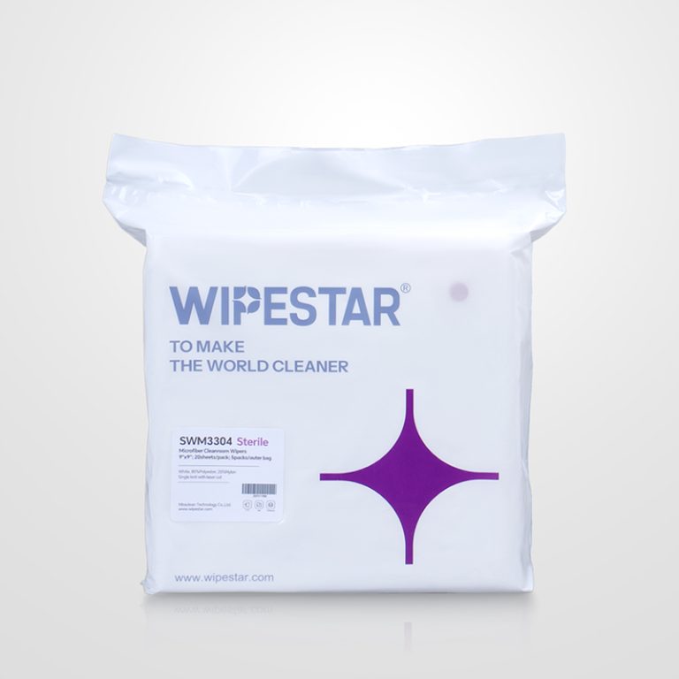 SWM3304 Sterile Microfiber Cleanroom Wipers – WIPESTAR – 23cm x 23cm