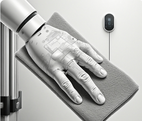 Traditional cleaning takes time? Robot hand cleaning wipes solve workshop hygiene problems in 18 seconds